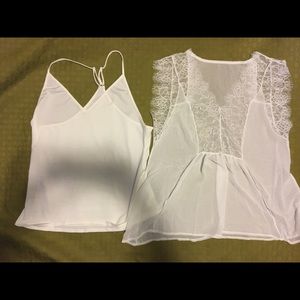 White lacy top with cami